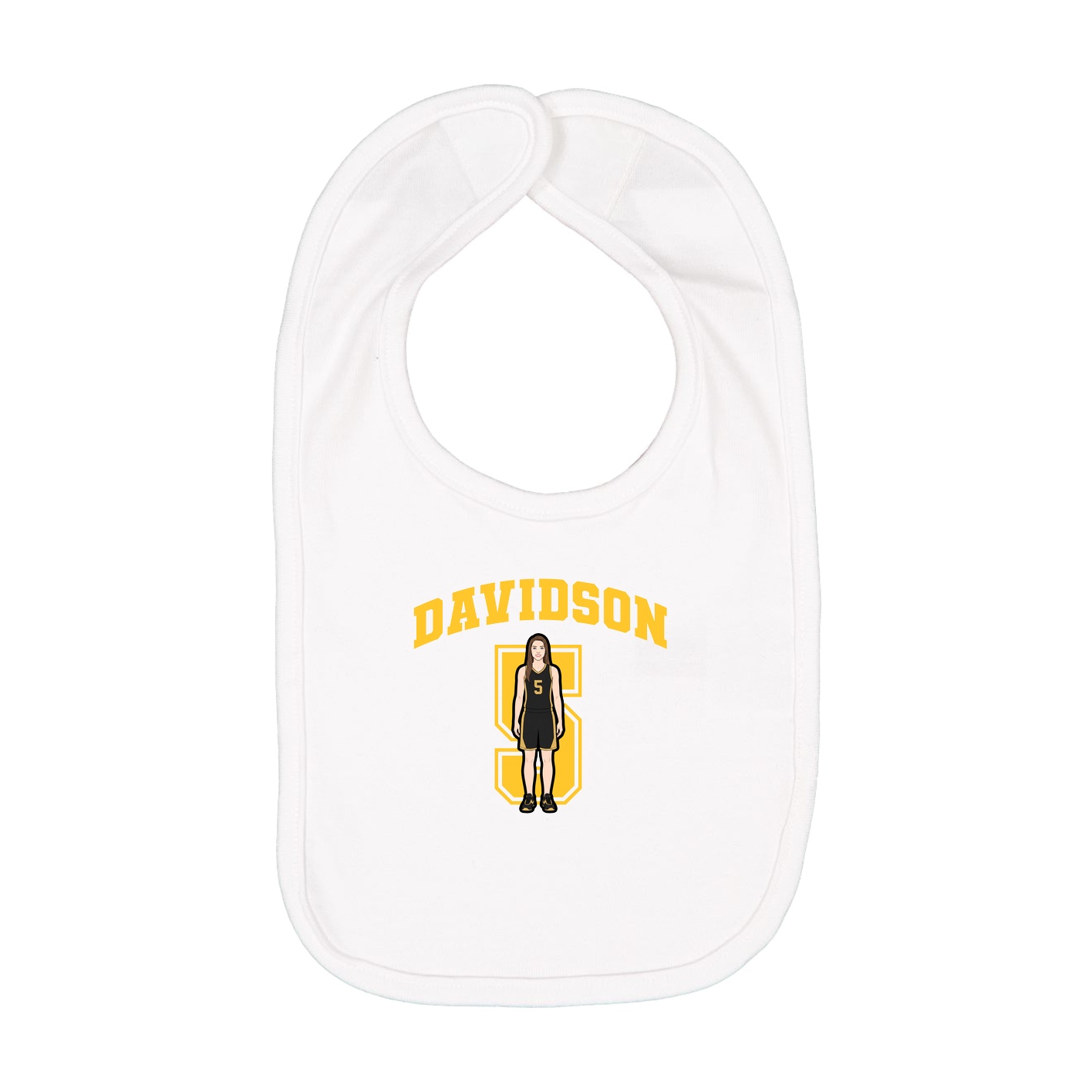 Infant Bib — Number in White