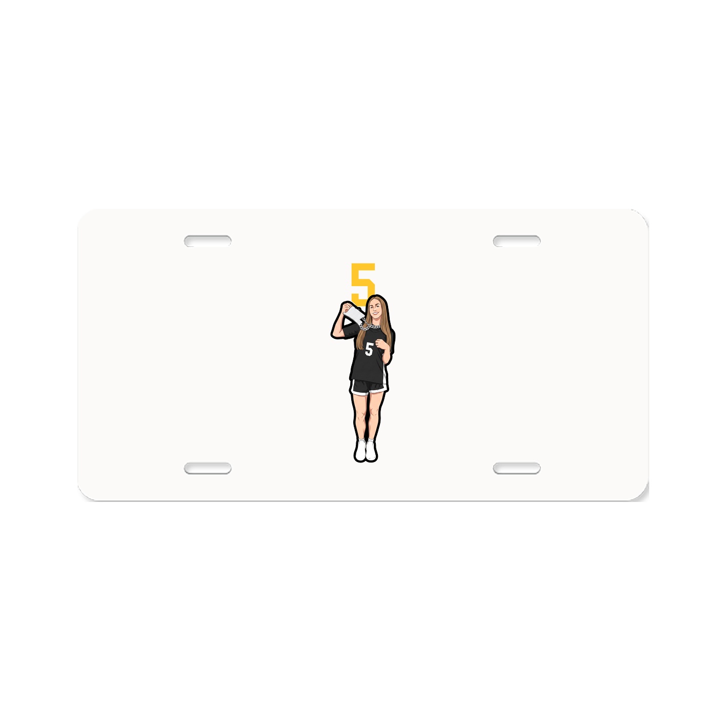 License Plate — Number Top in Classic