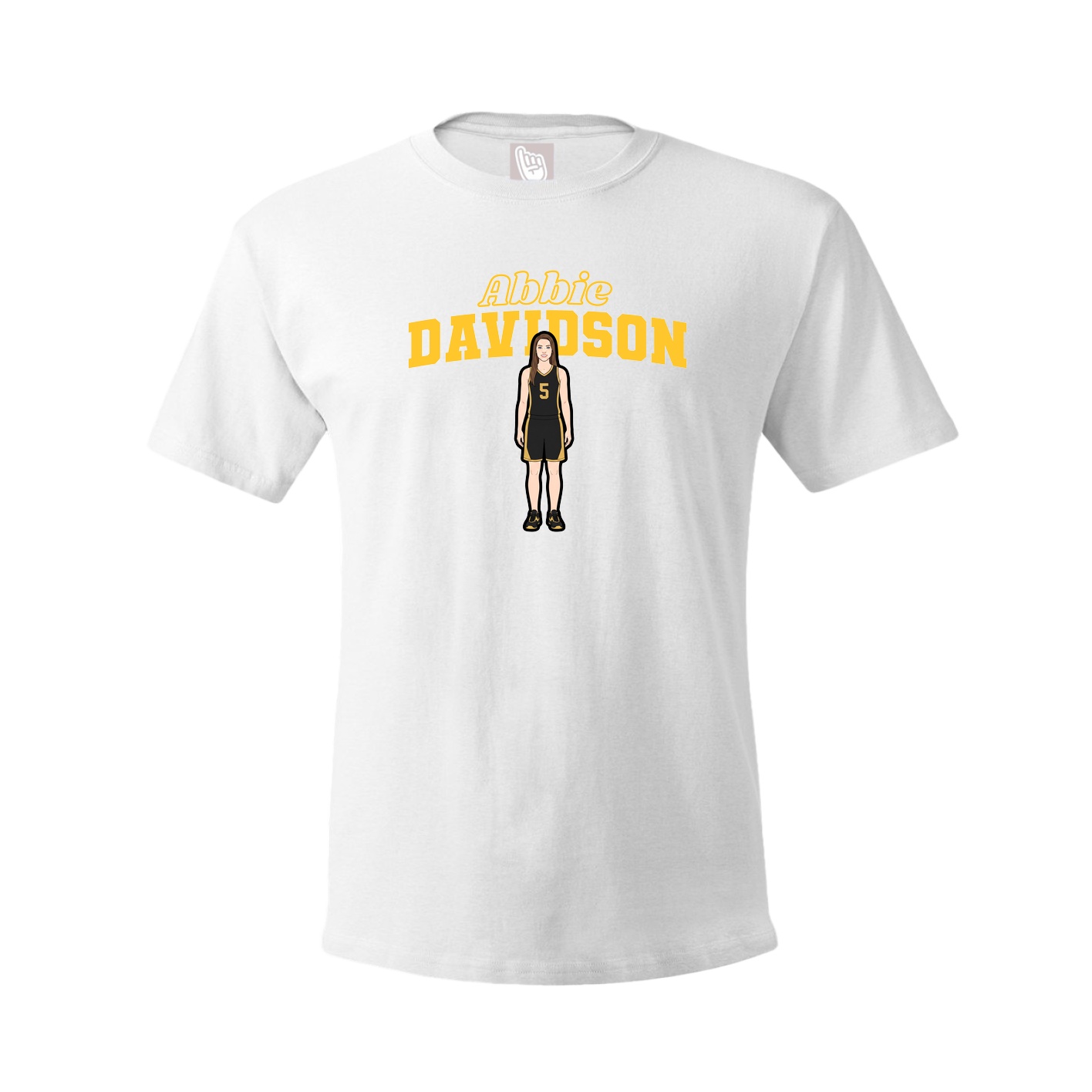 Youth Tee — Name Arch in White