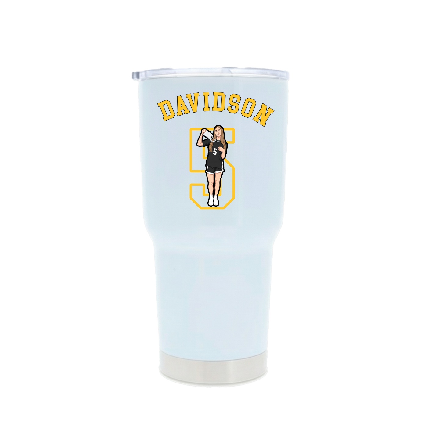30oz Stainless Steel Tumbler — Shirsey Arch in White