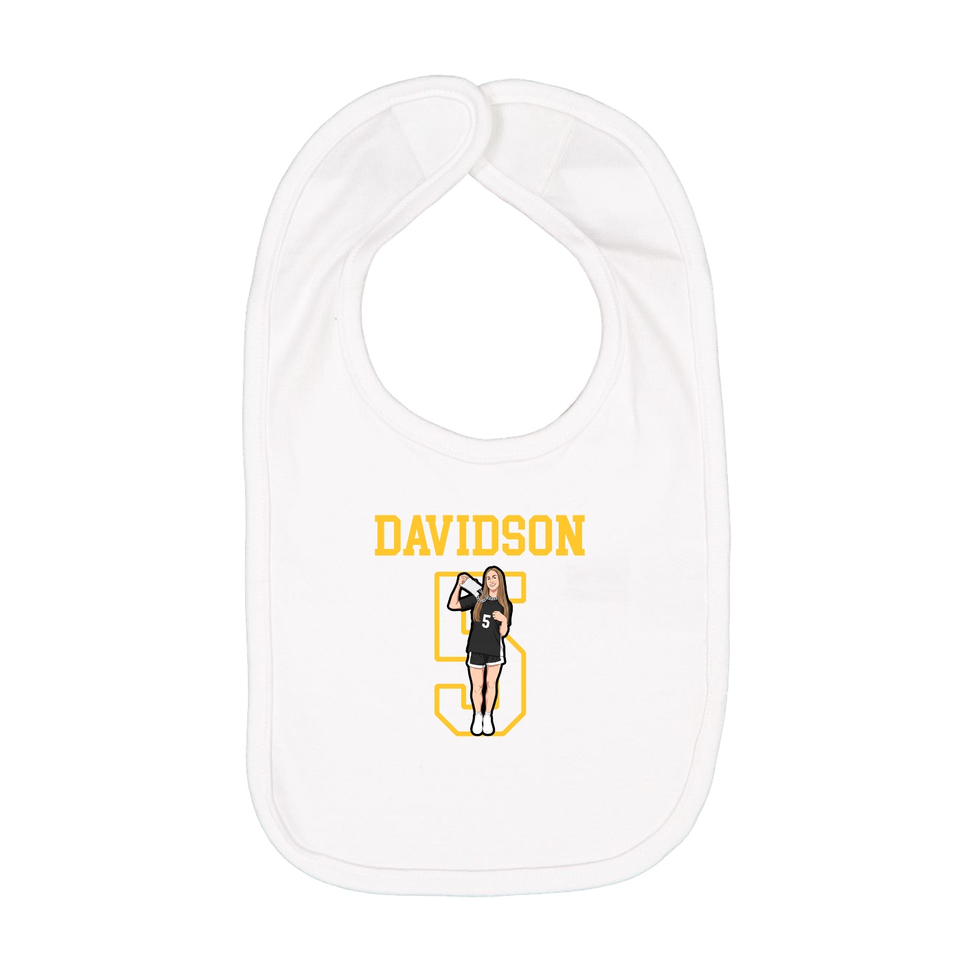 Infant Bib — Shirsey in White