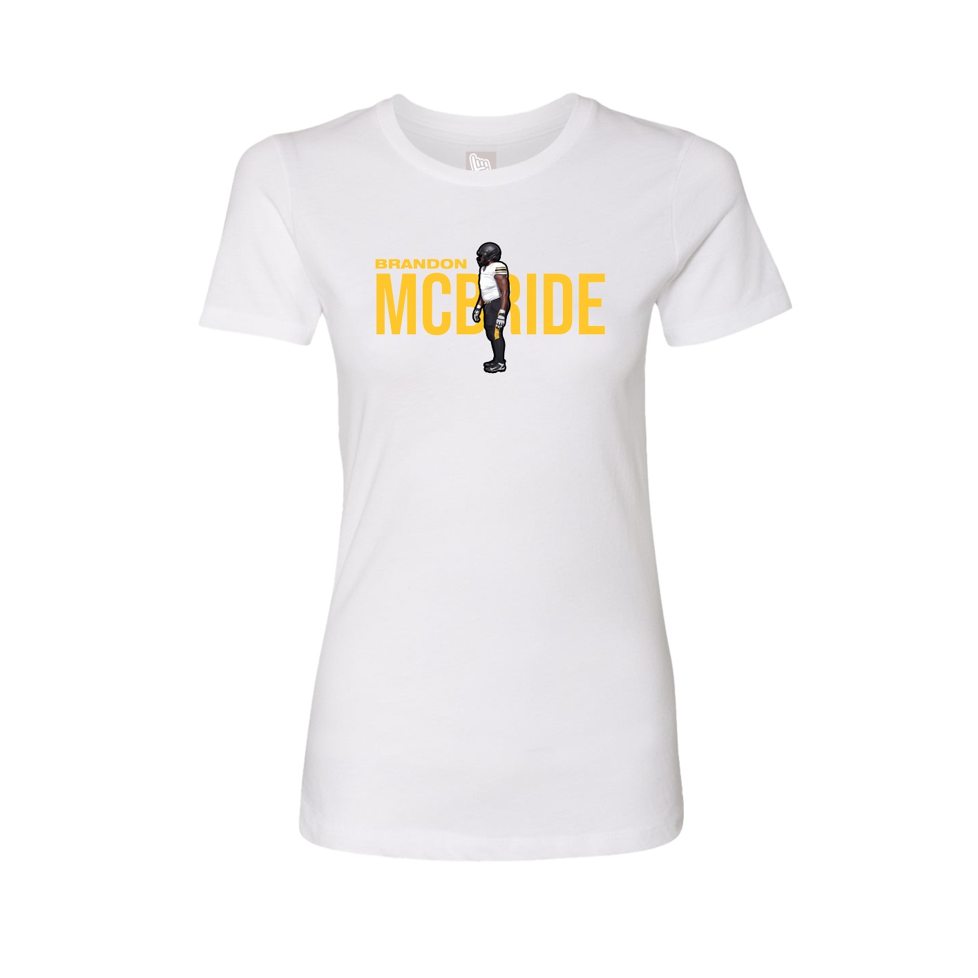 Fitted Women's Tee — Player Name in White