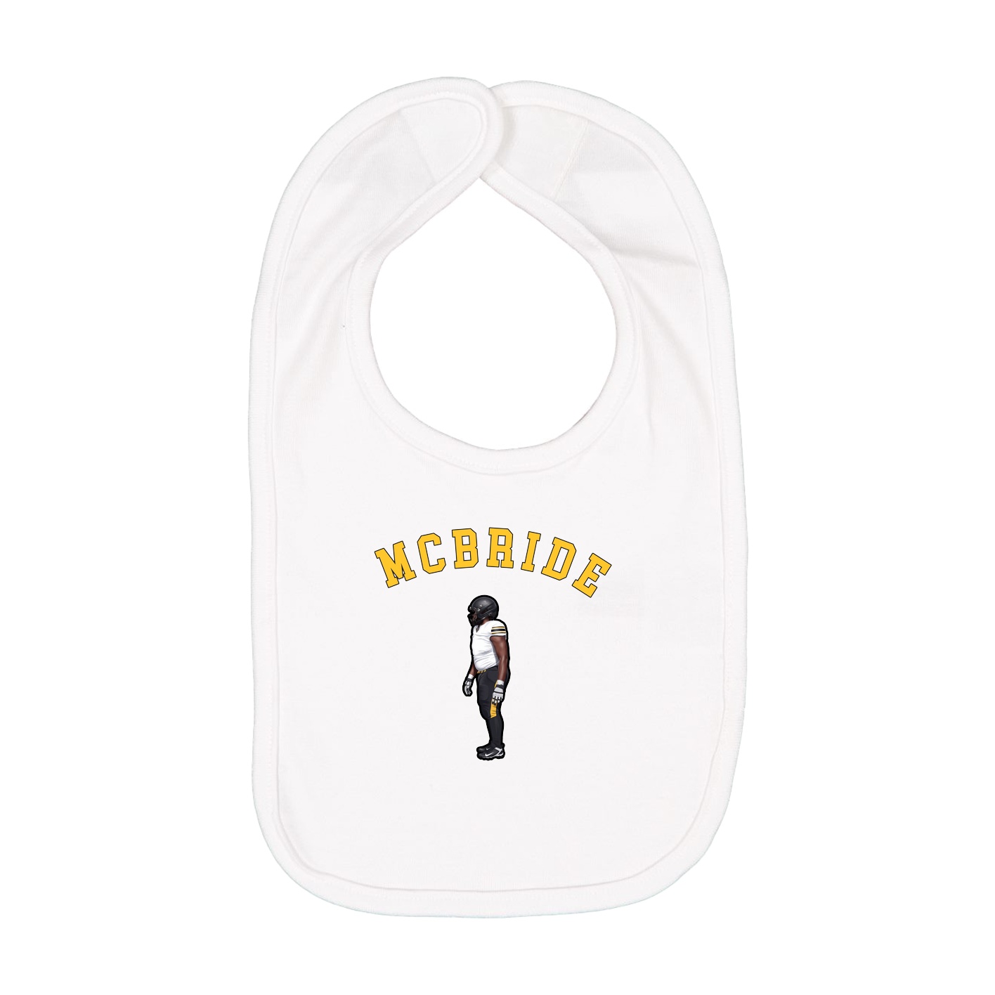 Infant Bib — Shirsey Arch in White