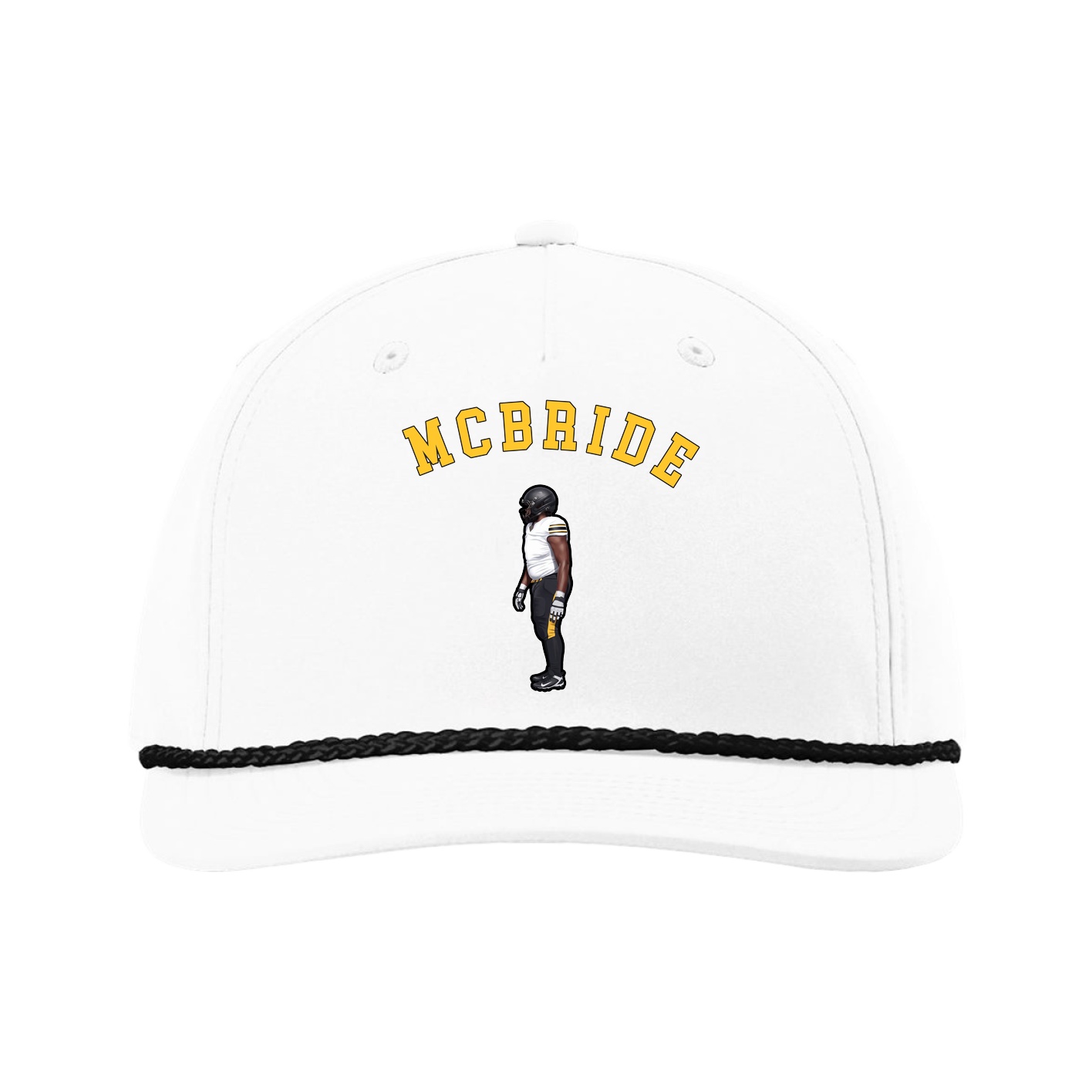 Five-Panel Classic Rope Cap — Shirsey Arch in White