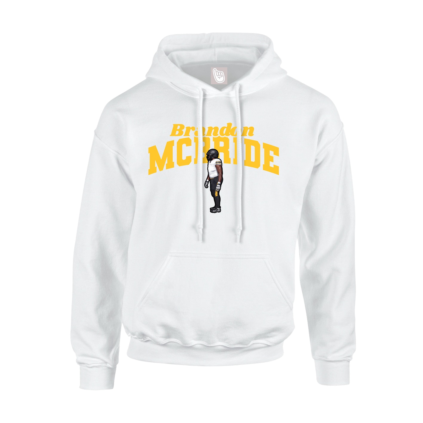 Hoodie — Signature Arch in White
