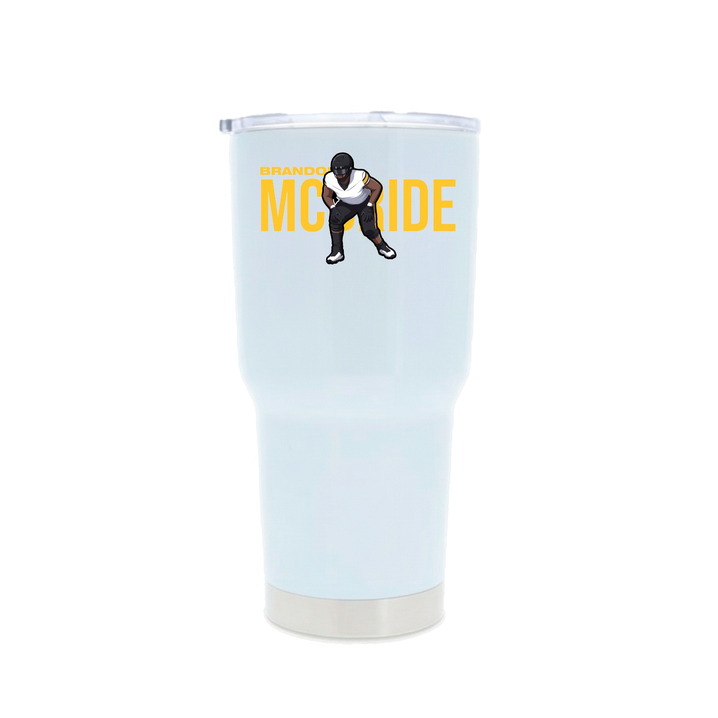 30oz Stainless Steel Tumbler — Player Name in White