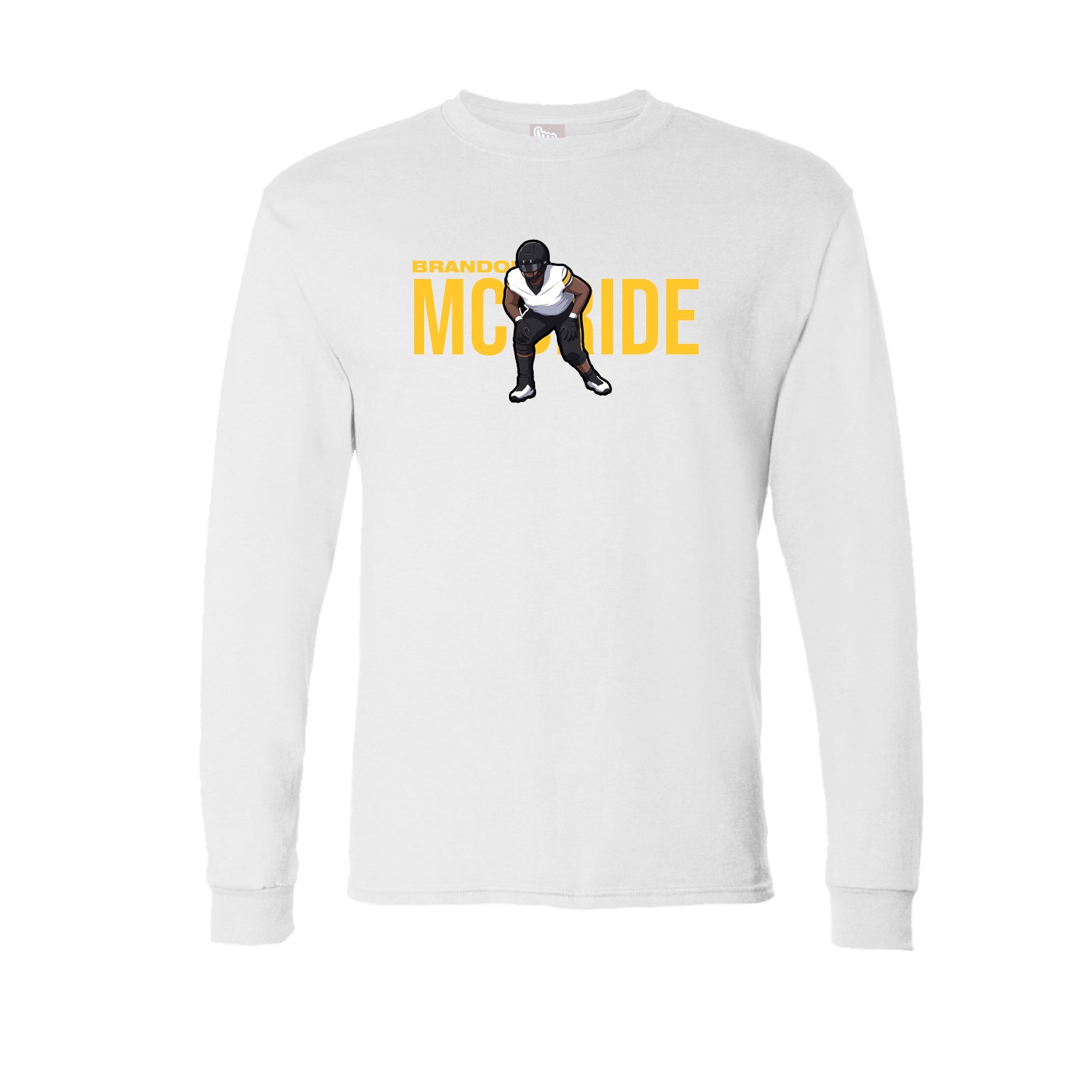 Long Sleeve Tee — Player Name in White