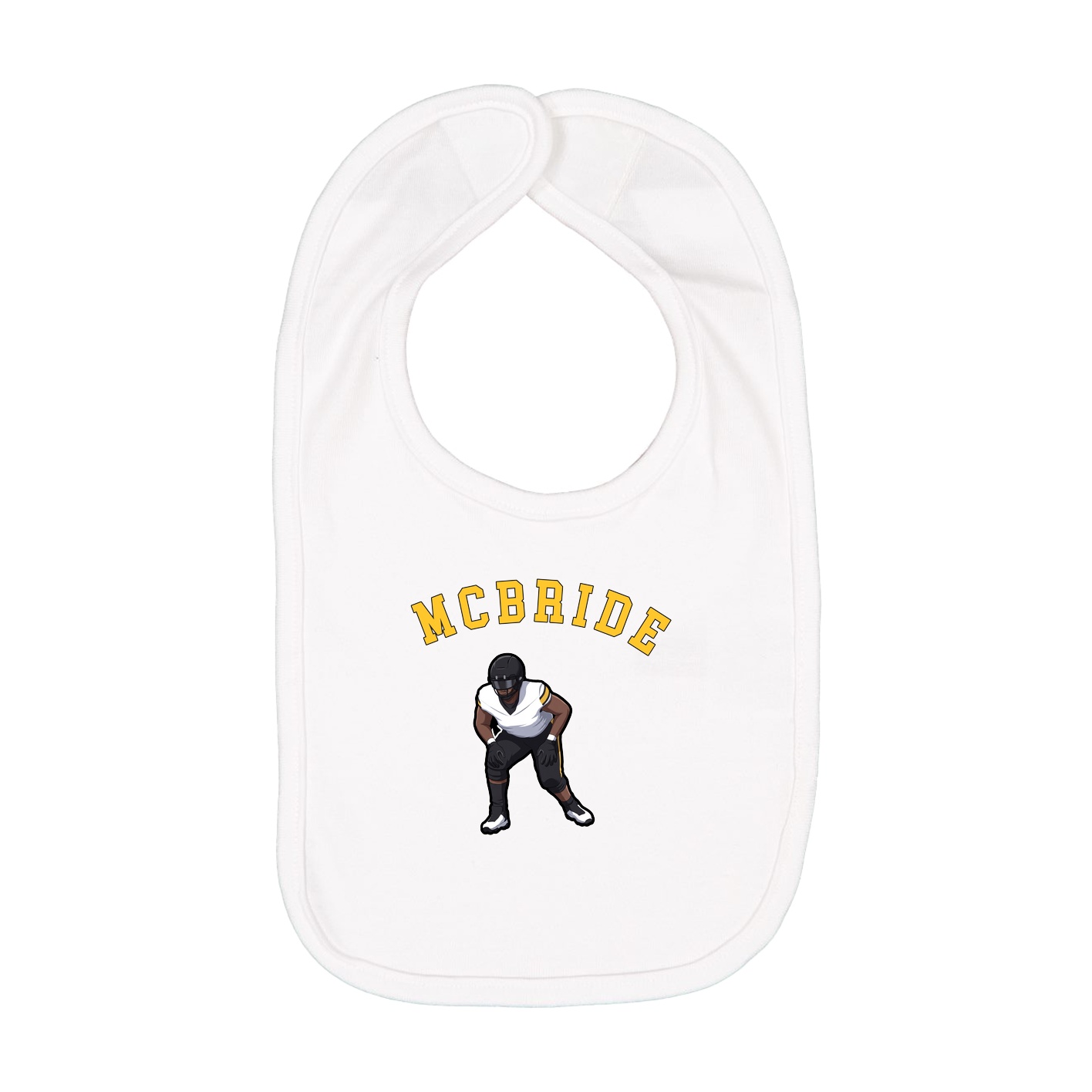 Infant Bib — Shirsey Arch in White