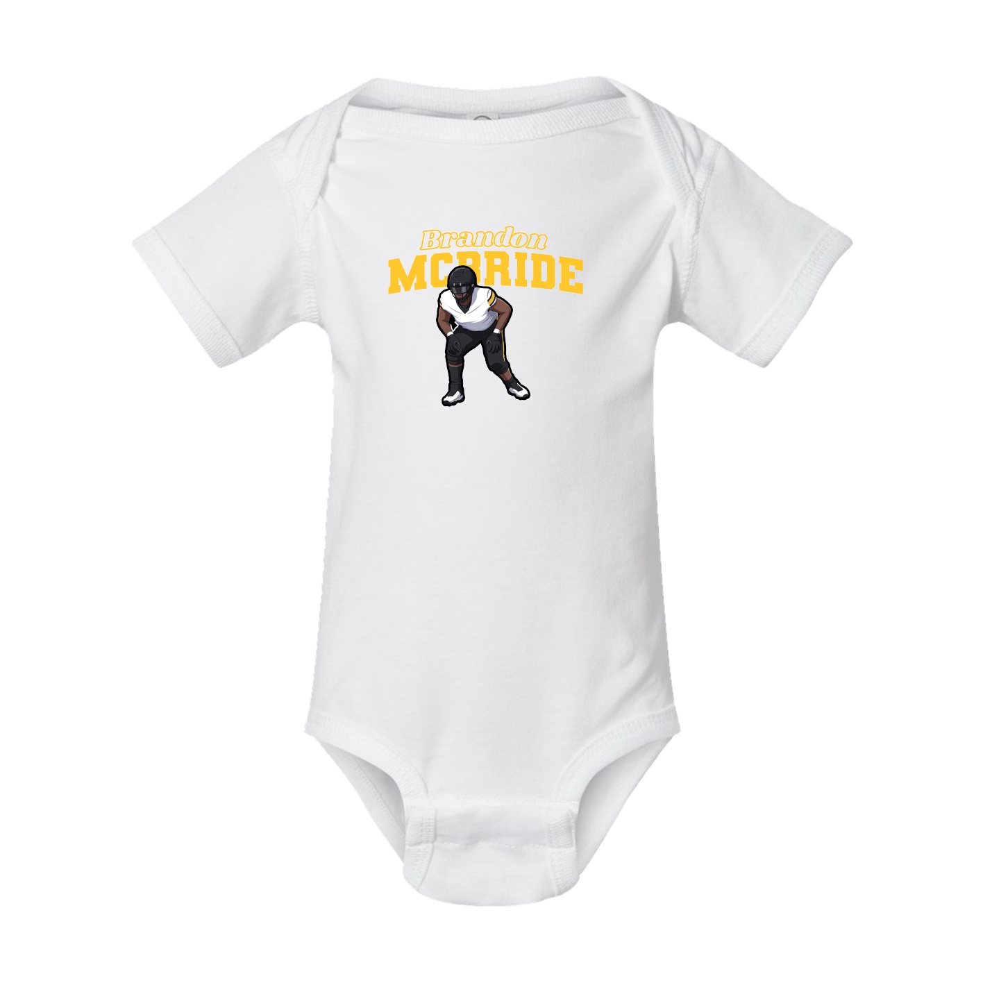 Baby Onesie — Name Arch in White