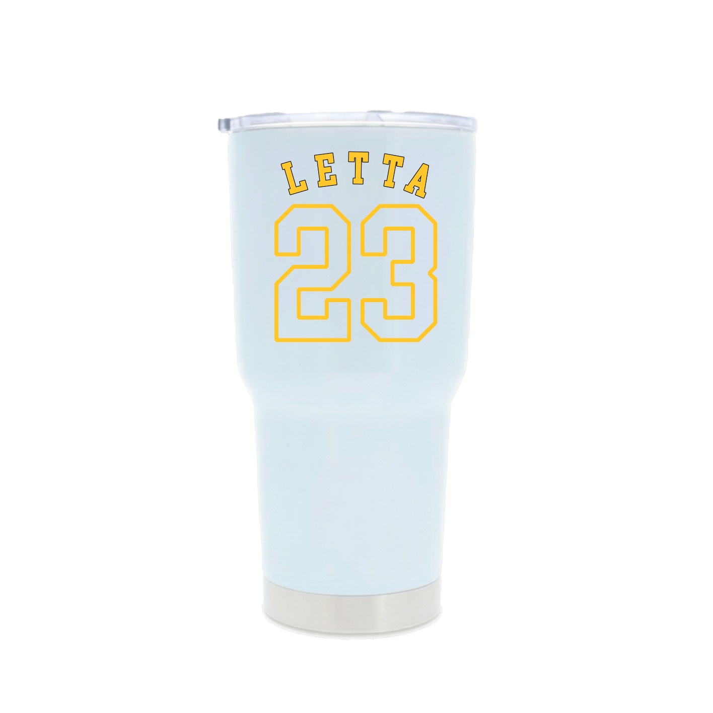 30oz Stainless Steel Tumbler — Shirsey Arch in White