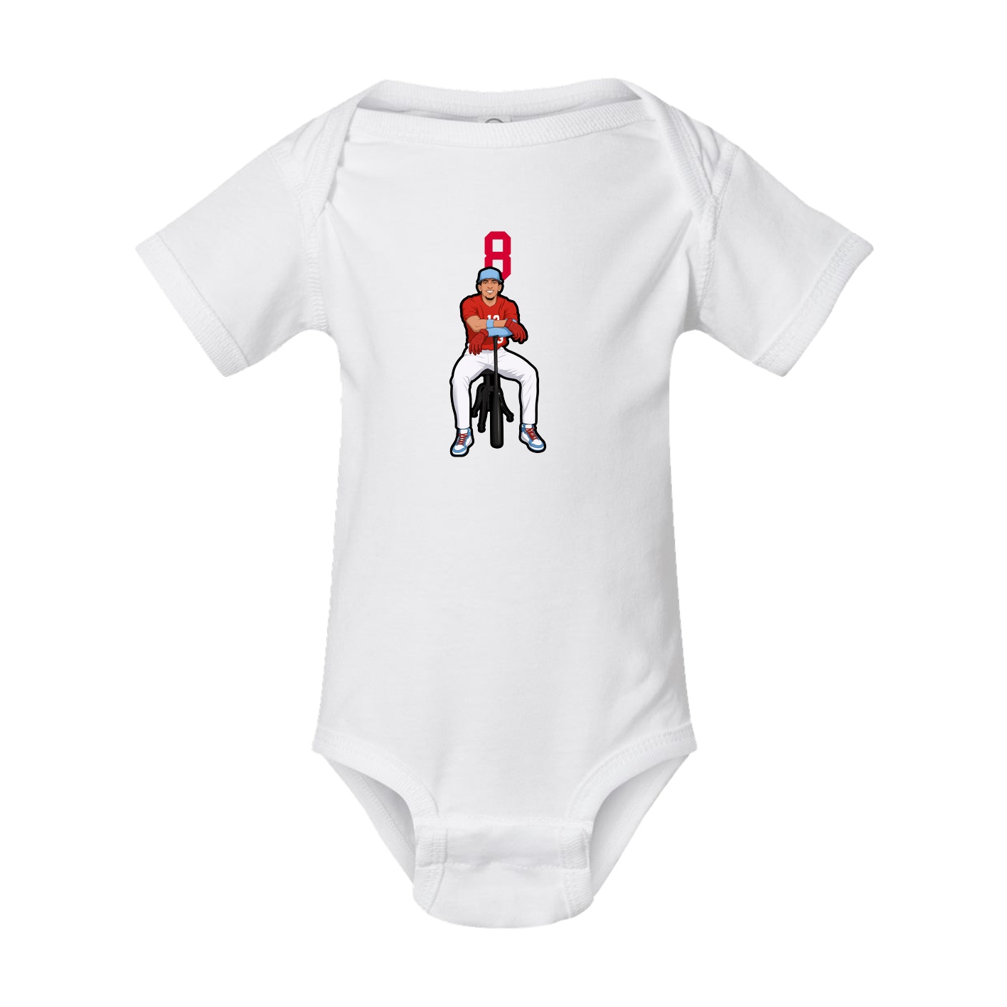 Baby Onesie — Number Top in White