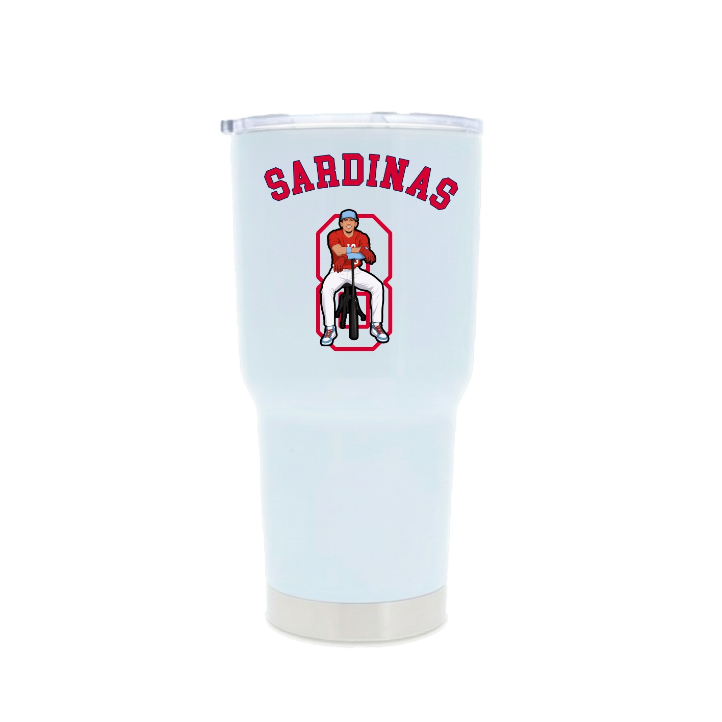 30oz Stainless Steel Tumbler — Shirsey Arch in White
