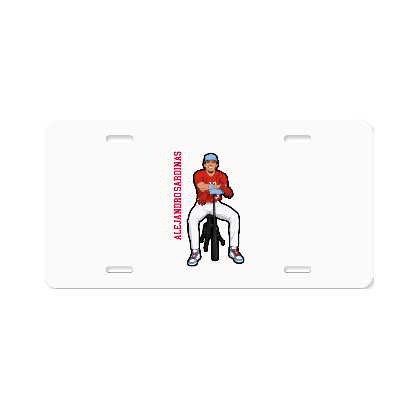 License Plate — Name Vertical in Classic