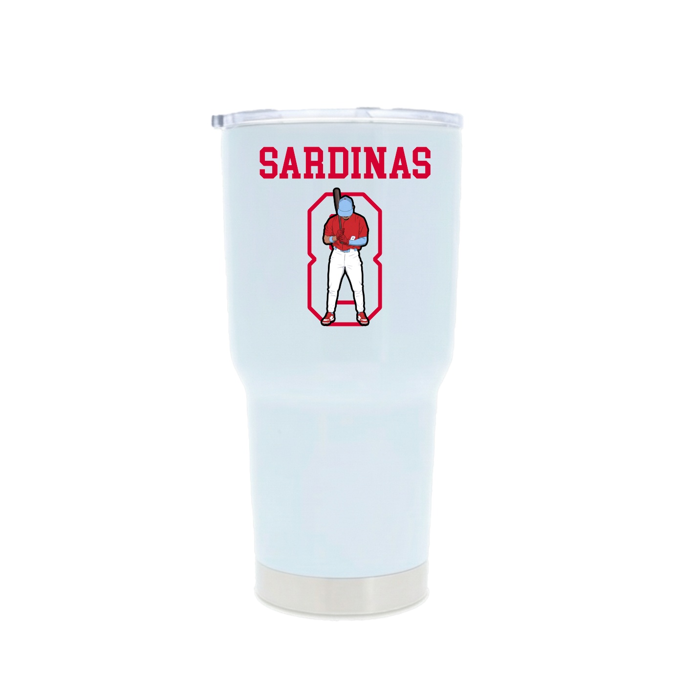 30oz Stainless Steel Tumbler — Shirsey in White