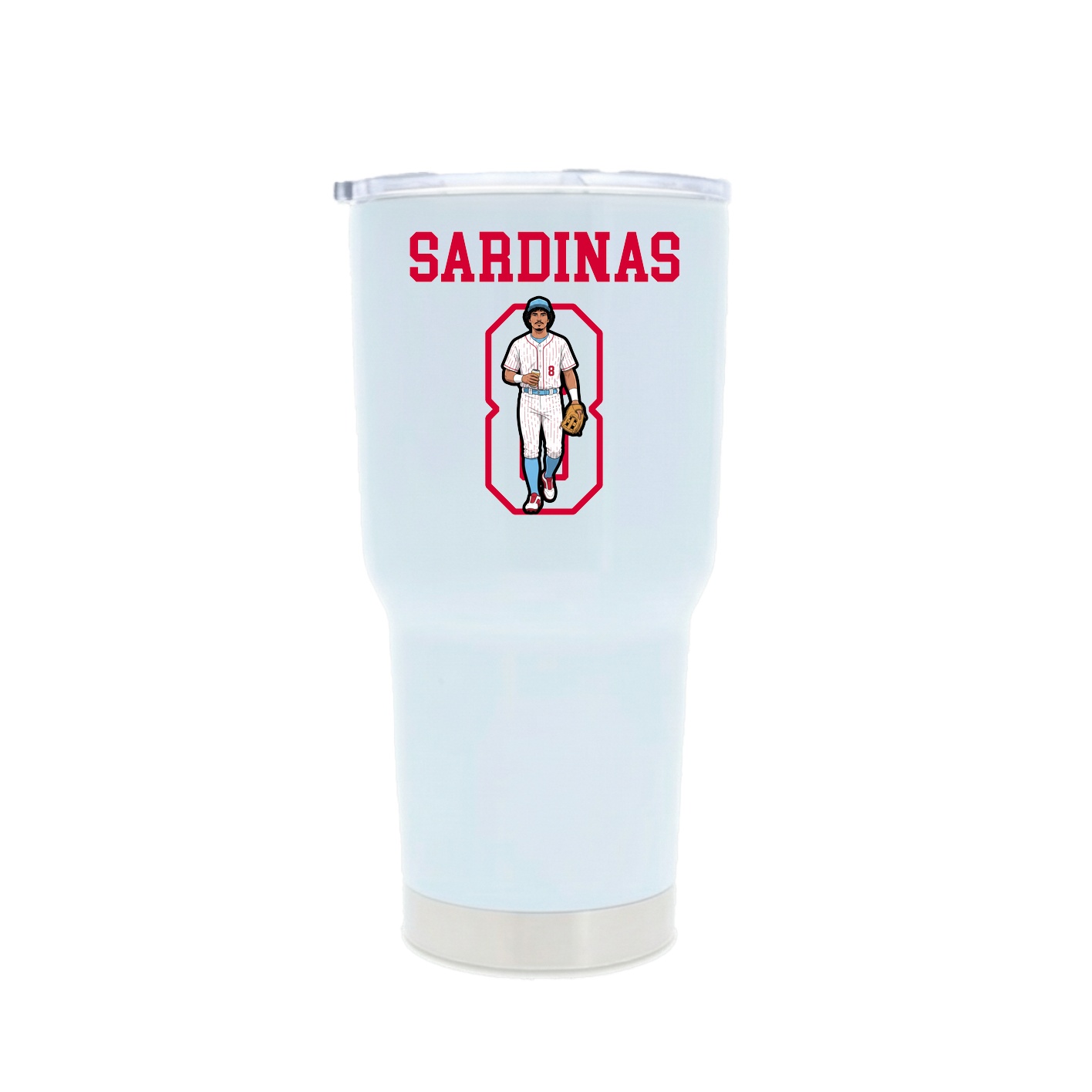 30oz Stainless Steel Tumbler — Shirsey in White