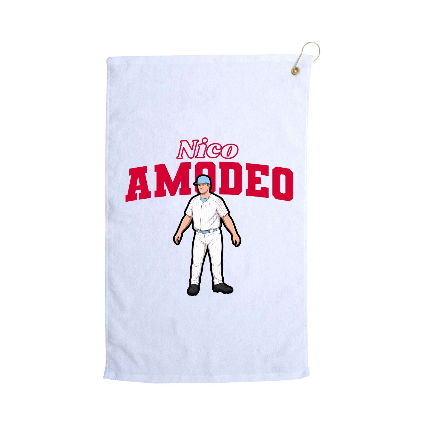 Golf Towel — Name Arch in White