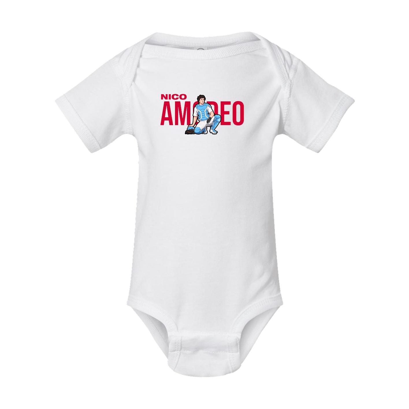 Baby Onesie — Player Name in White