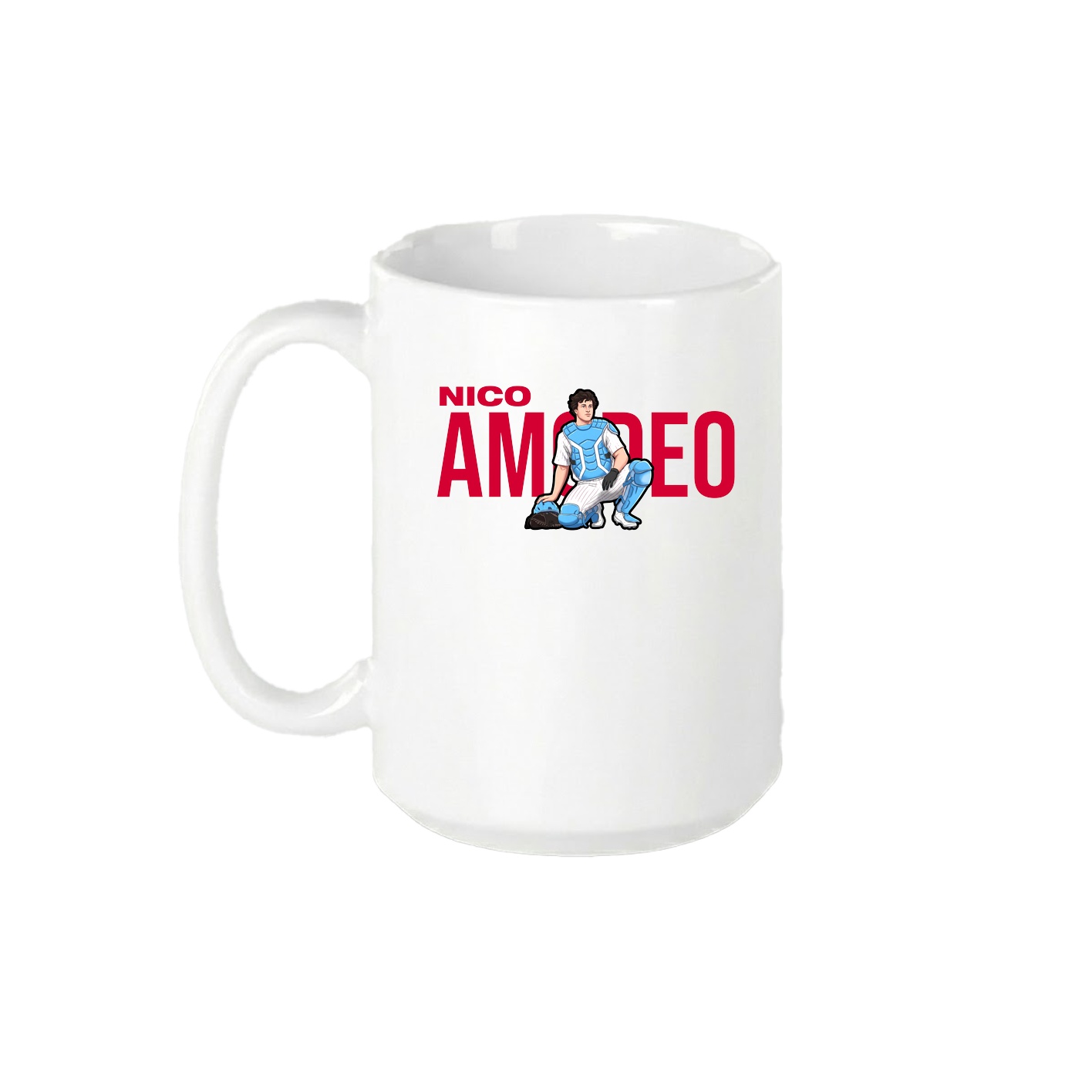 15oz Coffee Mug — Player Name in White