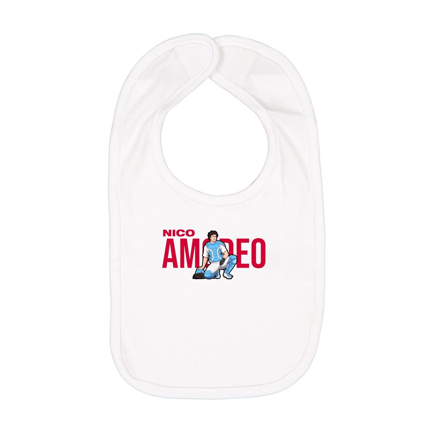 Infant Bib — Player Name in White