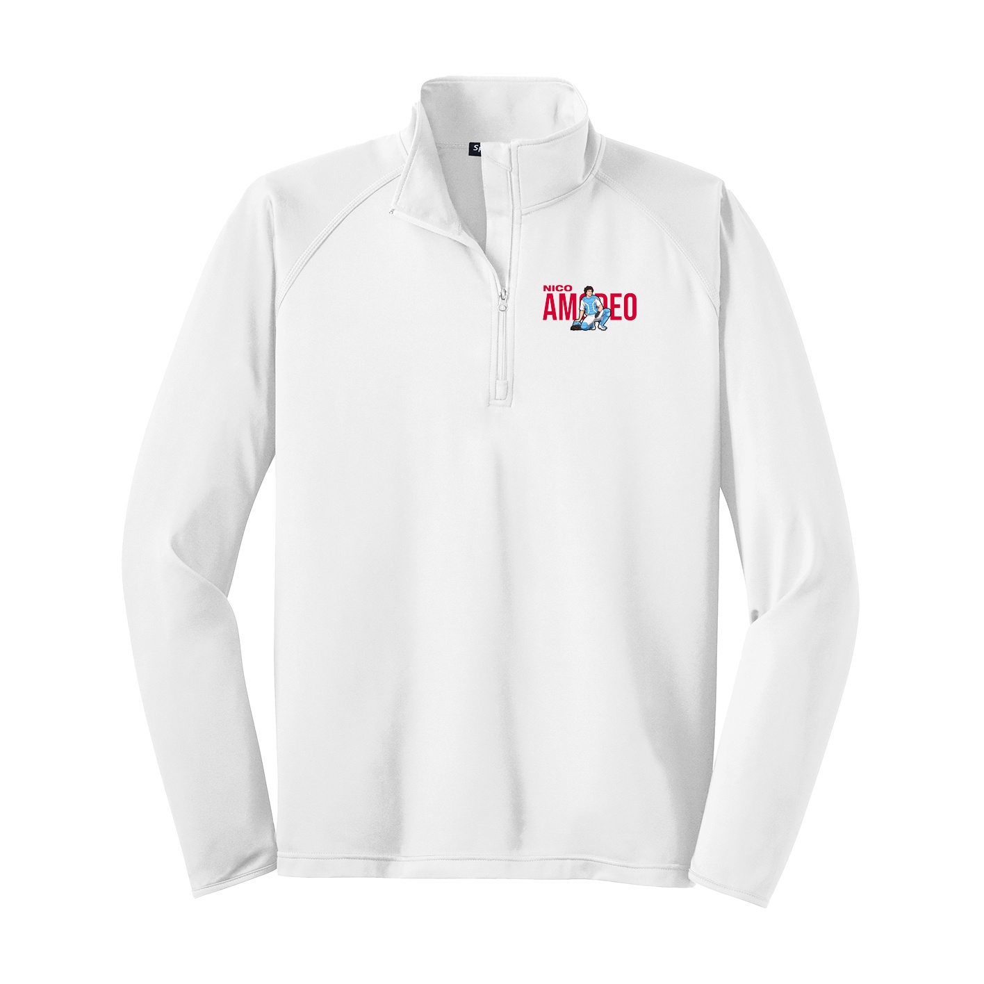 Q-Zip Pullover — Player Name in White