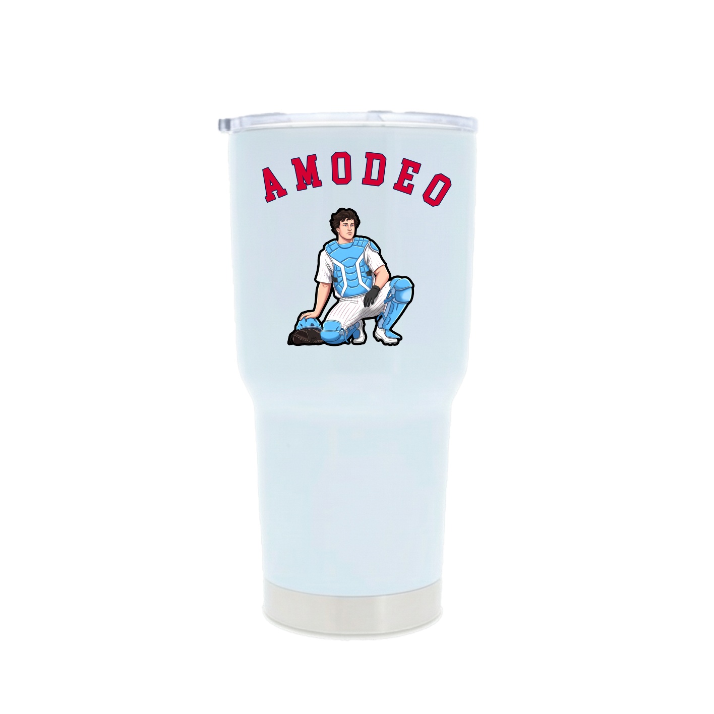 30oz Stainless Steel Tumbler — Shirsey Arch in White
