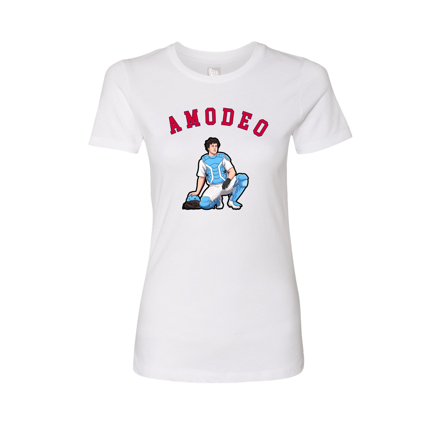 Fitted Women's Tee — Shirsey Arch in White