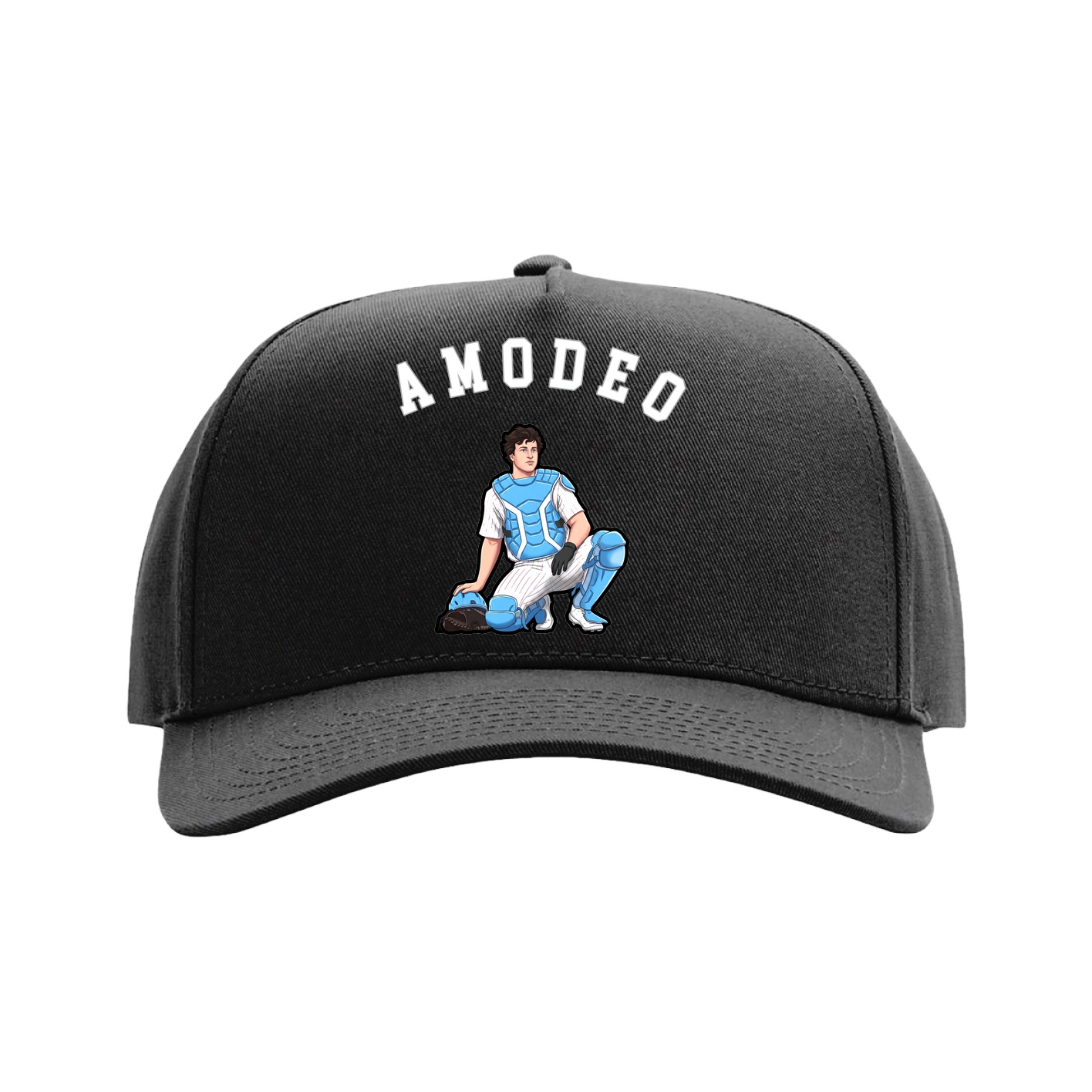 Full Fabric Five-Panel Champ Cap — Shirsey Arch in Black