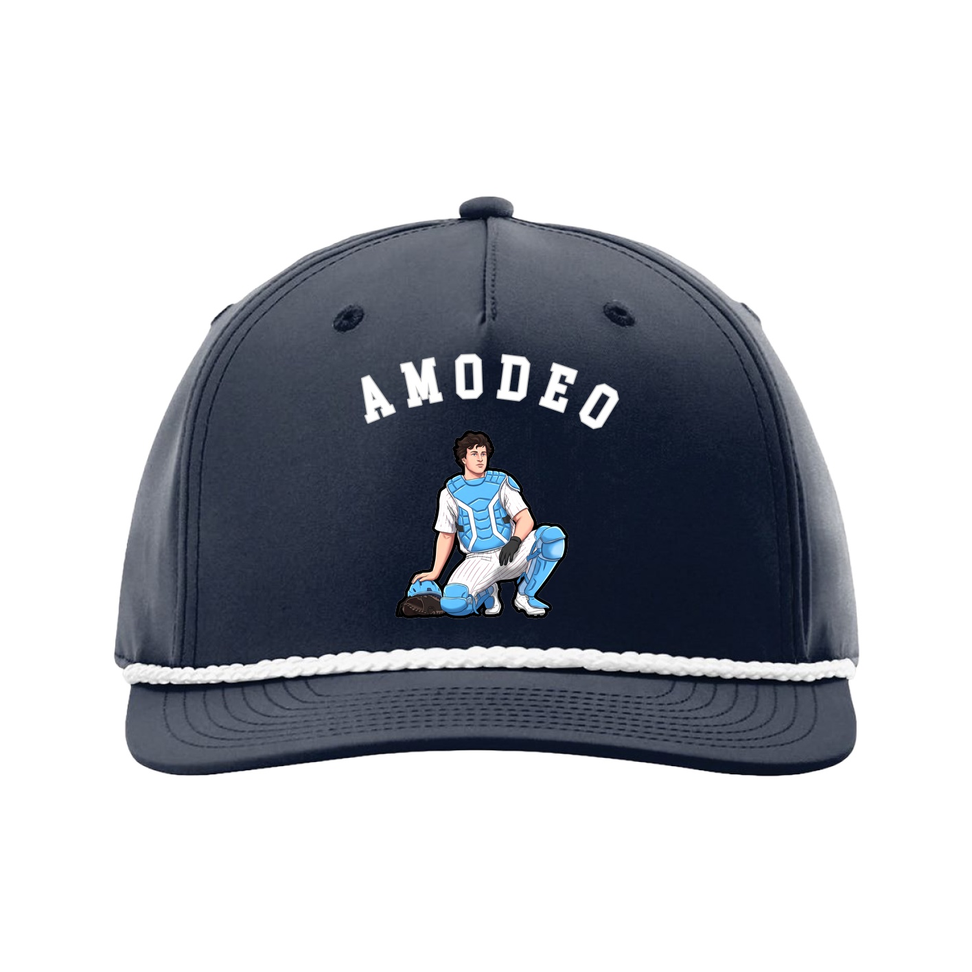 Five-Panel Classic Rope Cap — Shirsey Arch in Navy