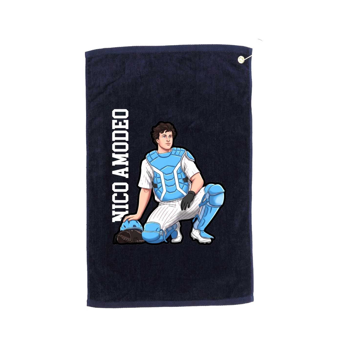 Golf Towel — Name Vertical in Navy