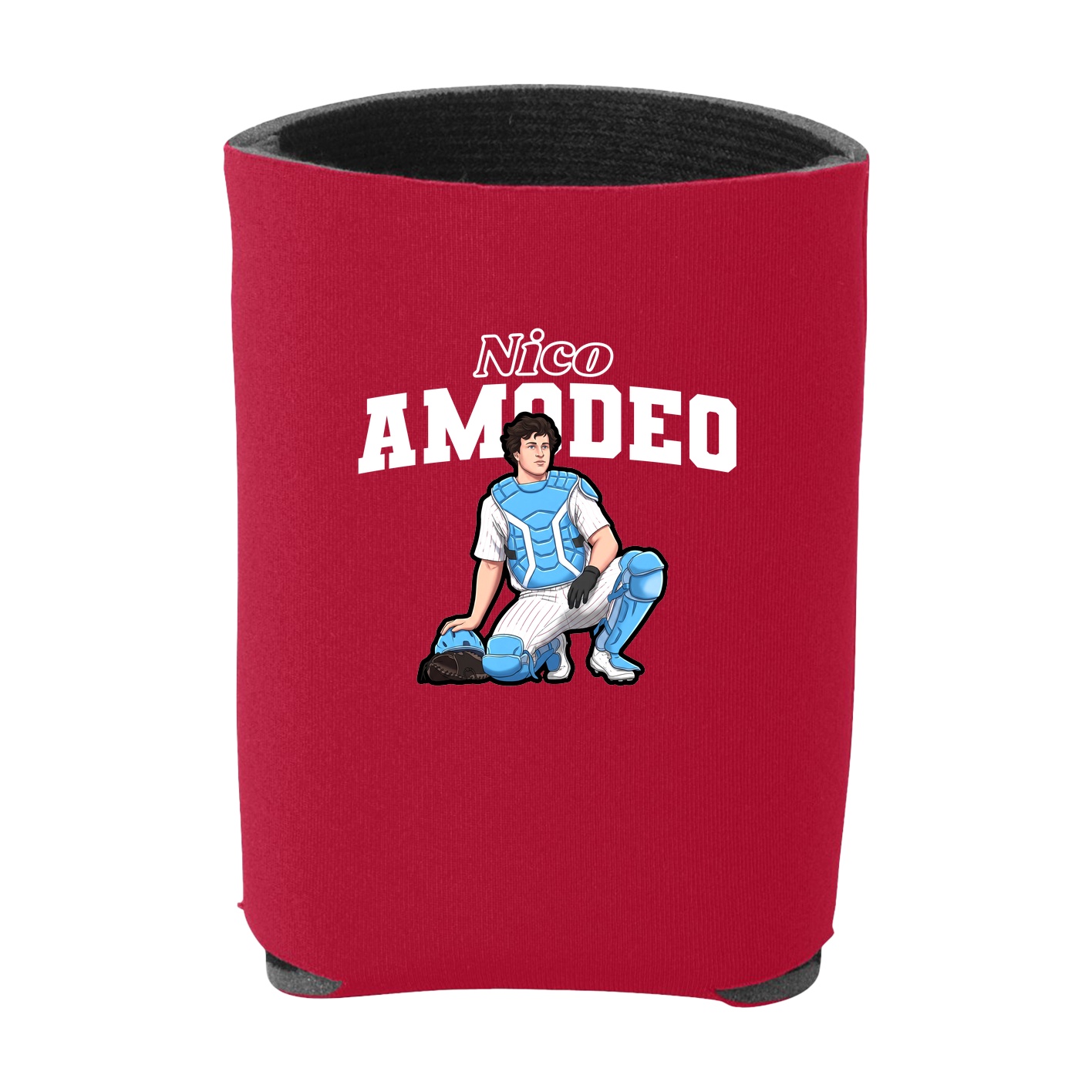 Can Holder — Name Arch in Red
