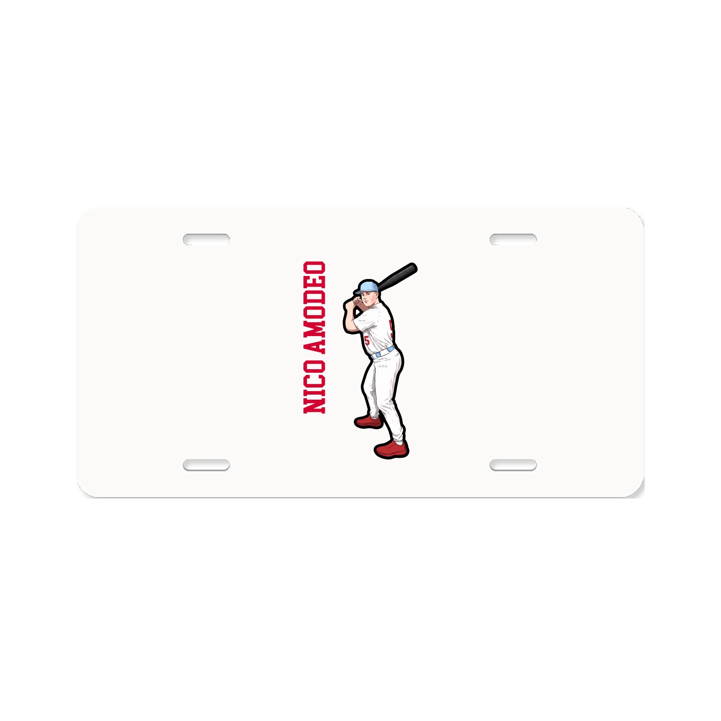License Plate — Name Vertical in Classic