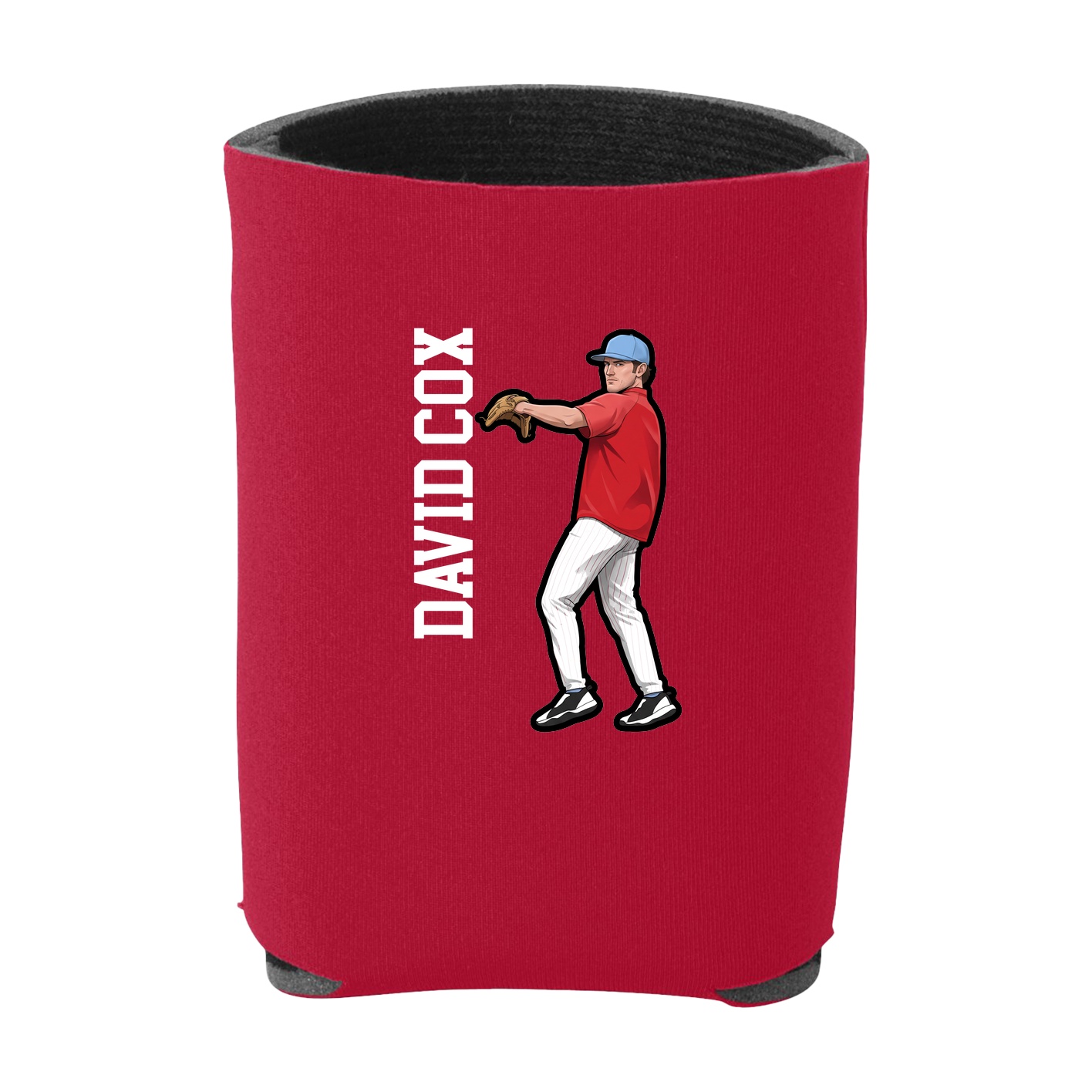 Can Holder — Name Vertical in Red