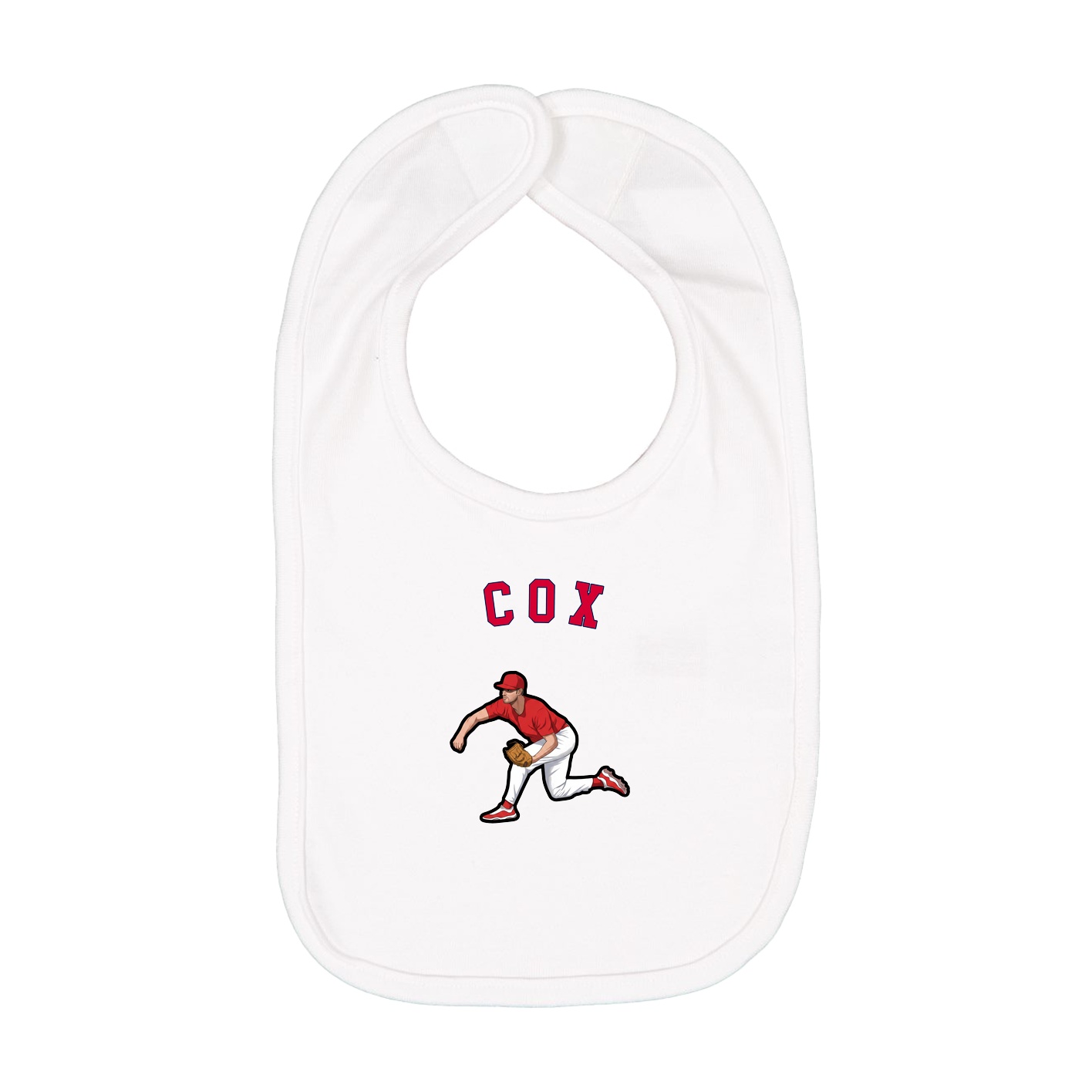 Infant Bib — Shirsey Arch in White