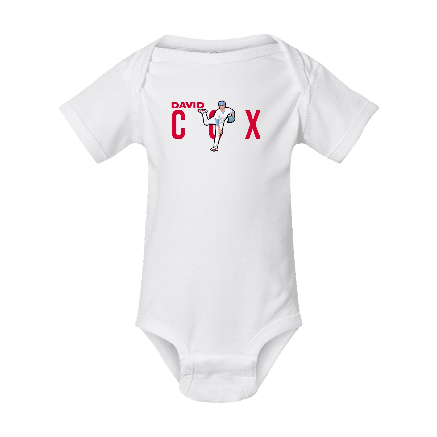 Baby Onesie — Player Name in White