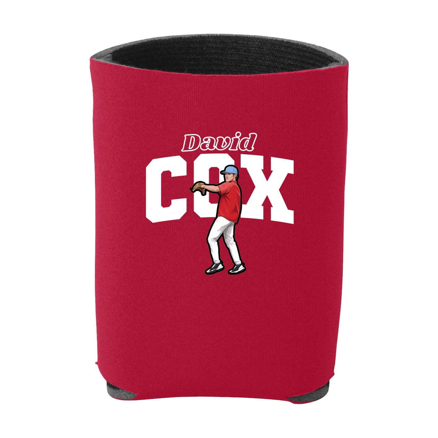 Can Holder — Name Arch in Red