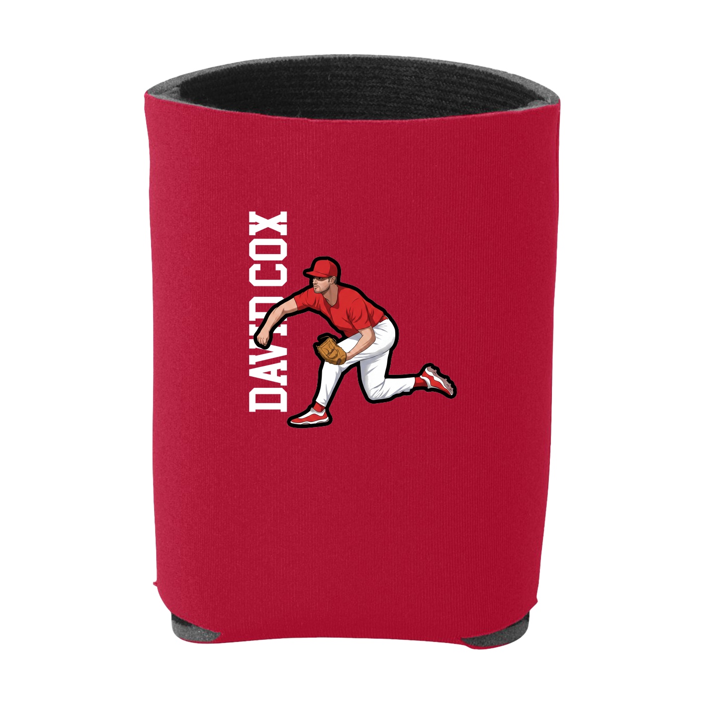 Can Holder — Name Vertical in Red