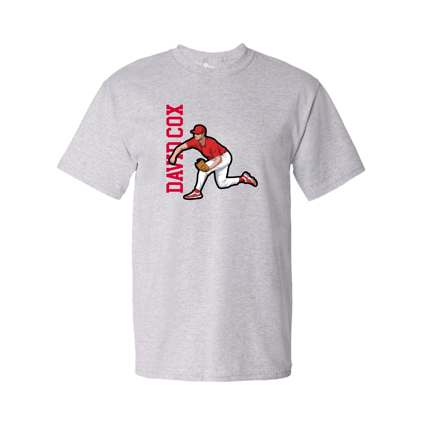 Youth Tee — Name Vertical in Grey
