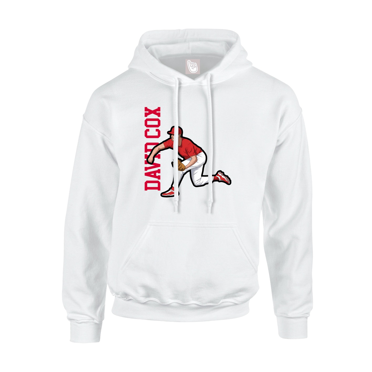 Hoodie — Name Vertical in White
