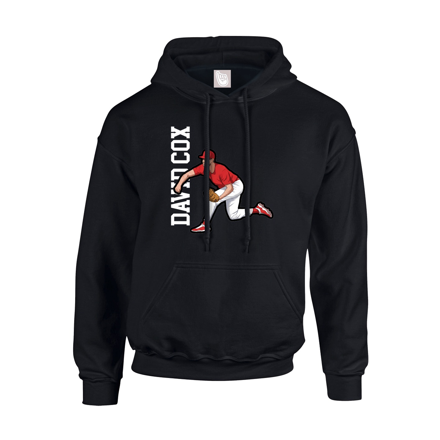 Youth Hoodie — Name Vertical in Black