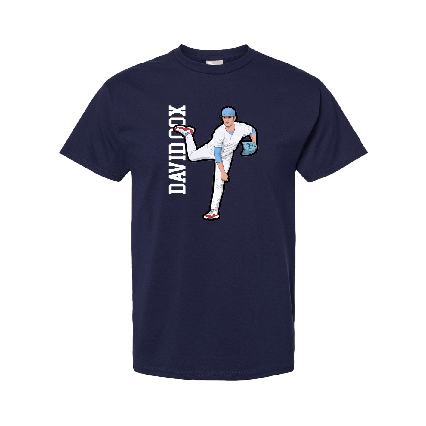 Youth Tee — Name Vertical in Navy