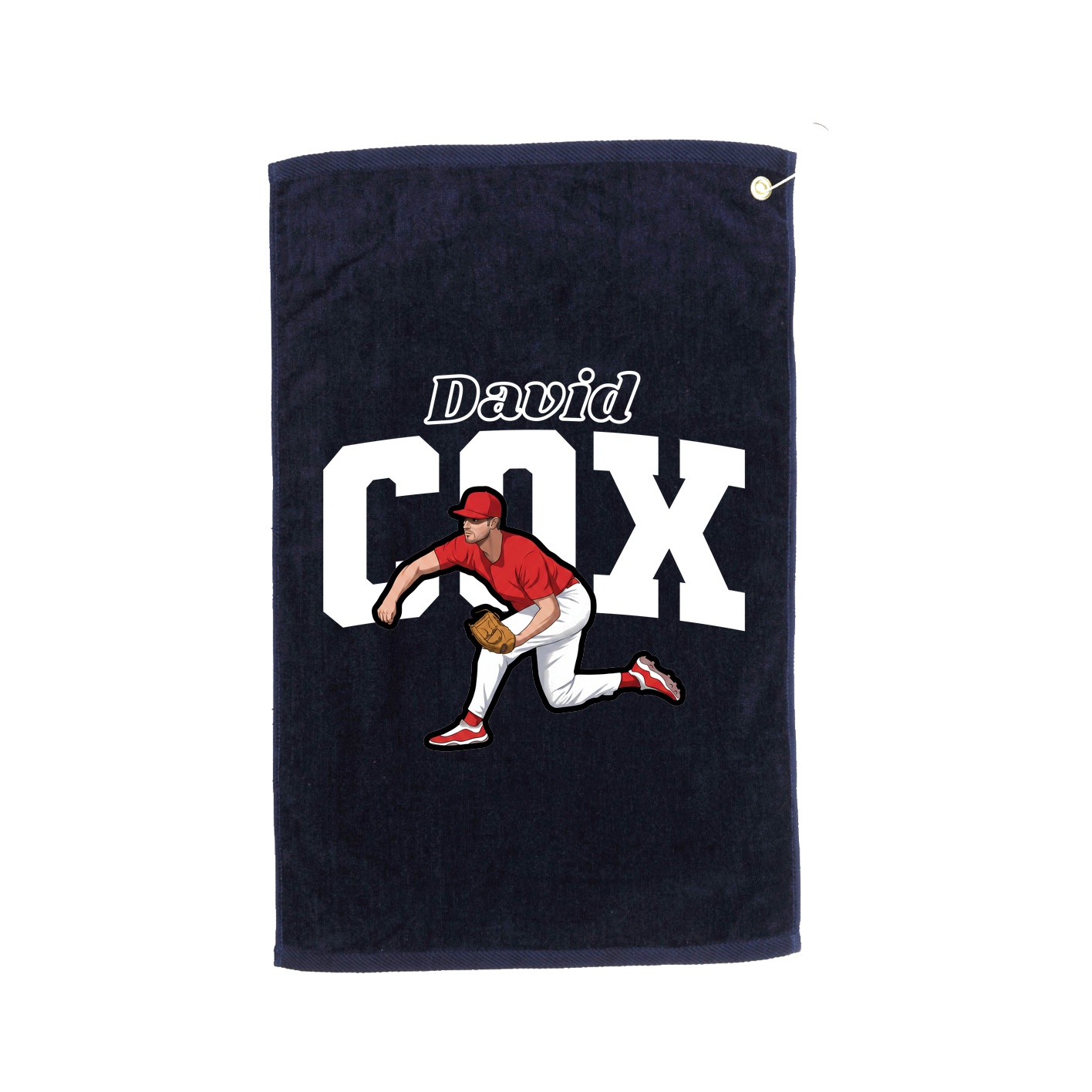 Golf Towel — Name Arch in Navy