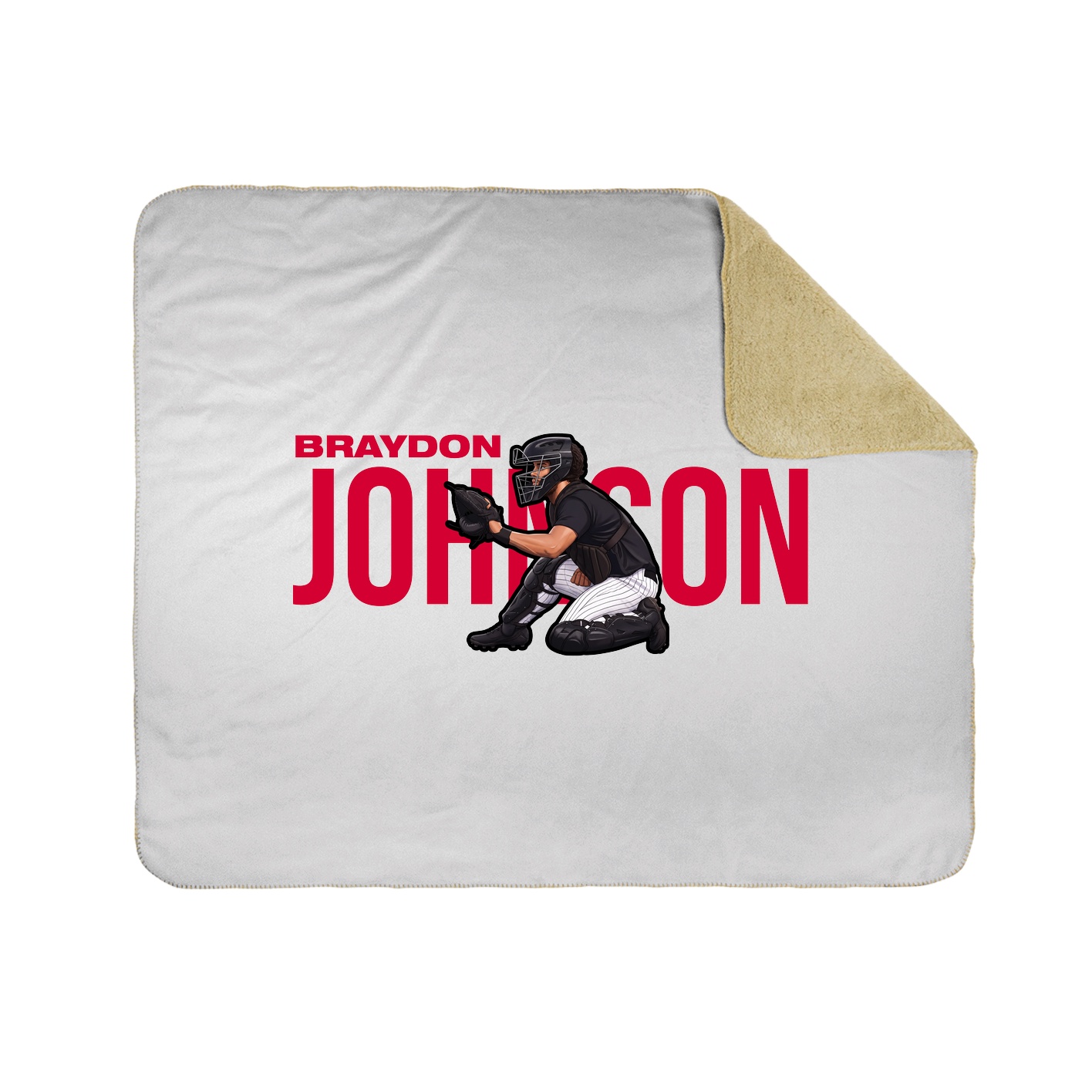 Throw Blanket — Player Name in White