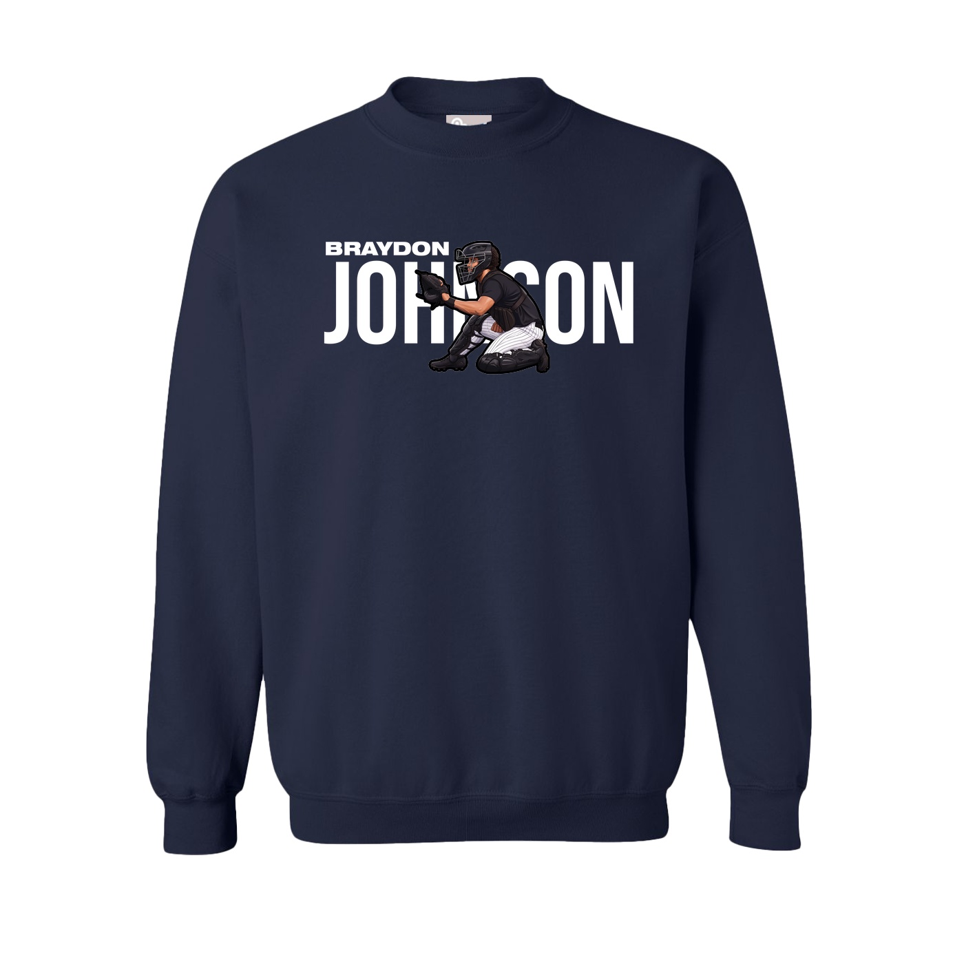 Fleece Crew — Player Name in Navy