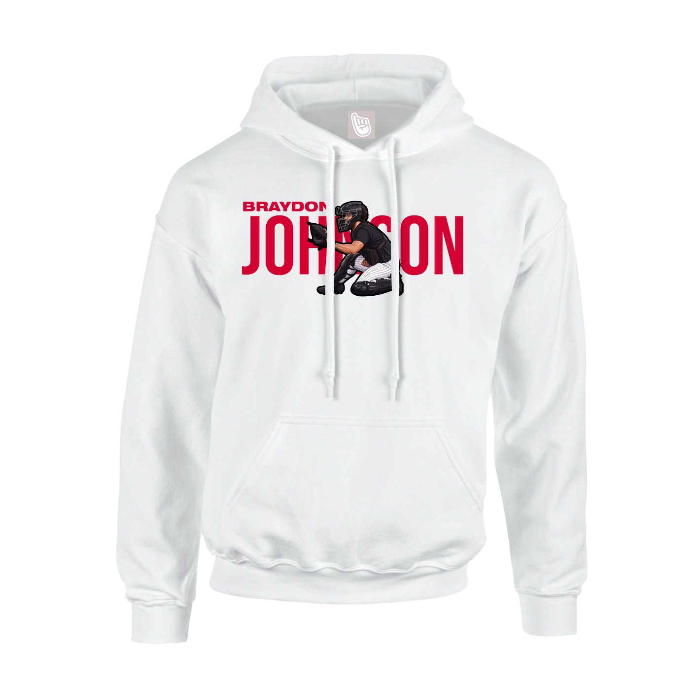 Youth Hoodie — Player Name in White