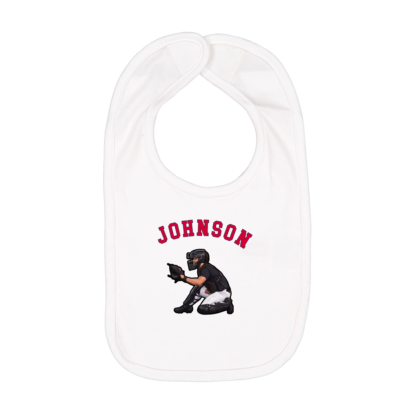 Infant Bib — Shirsey Arch in White