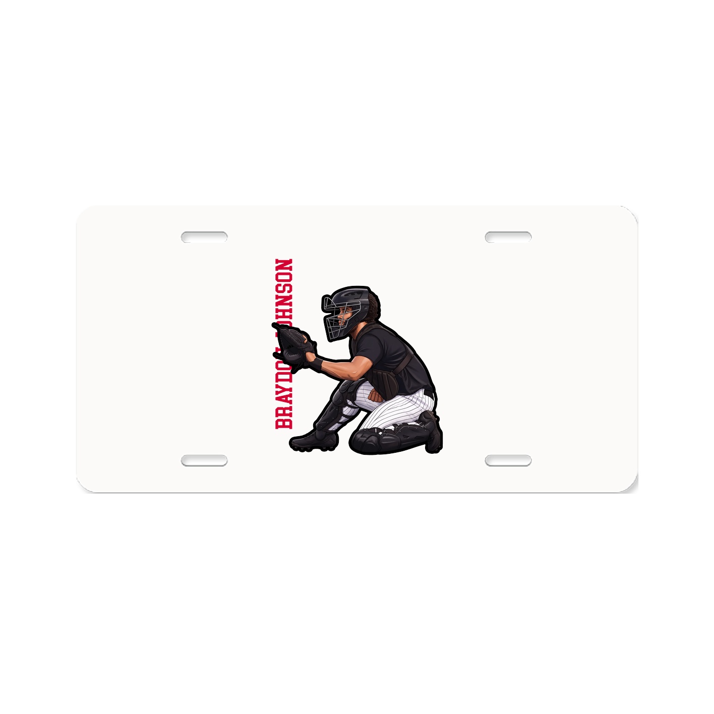 License Plate — Name Vertical in Classic