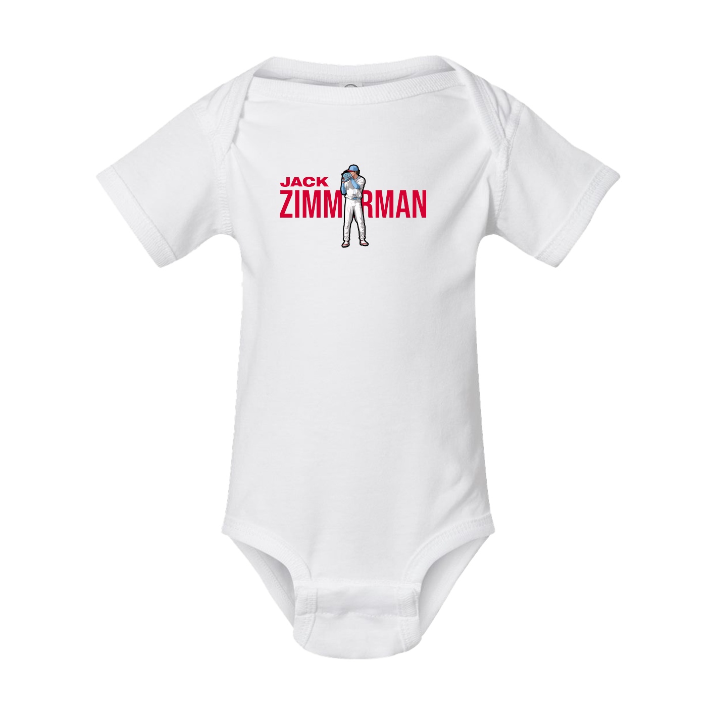 Baby Onesie — Player Name in White