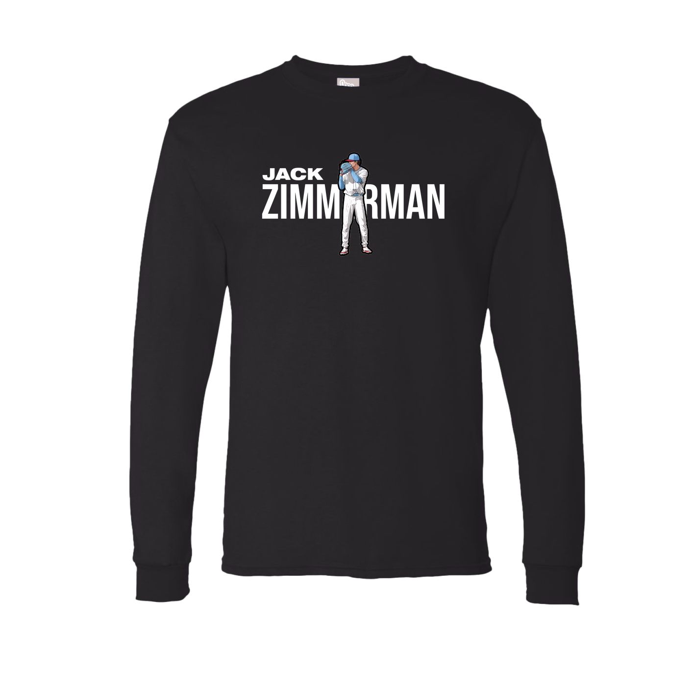 Long Sleeve Tee — Player Name in Black