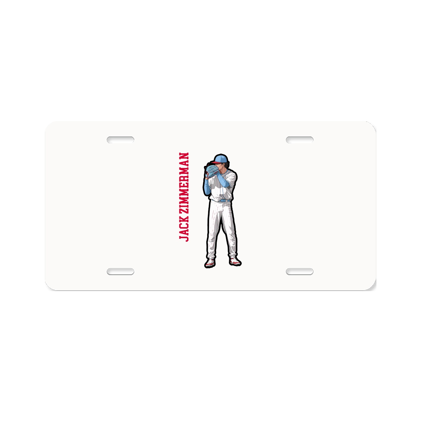 License Plate — Name Vertical in Classic