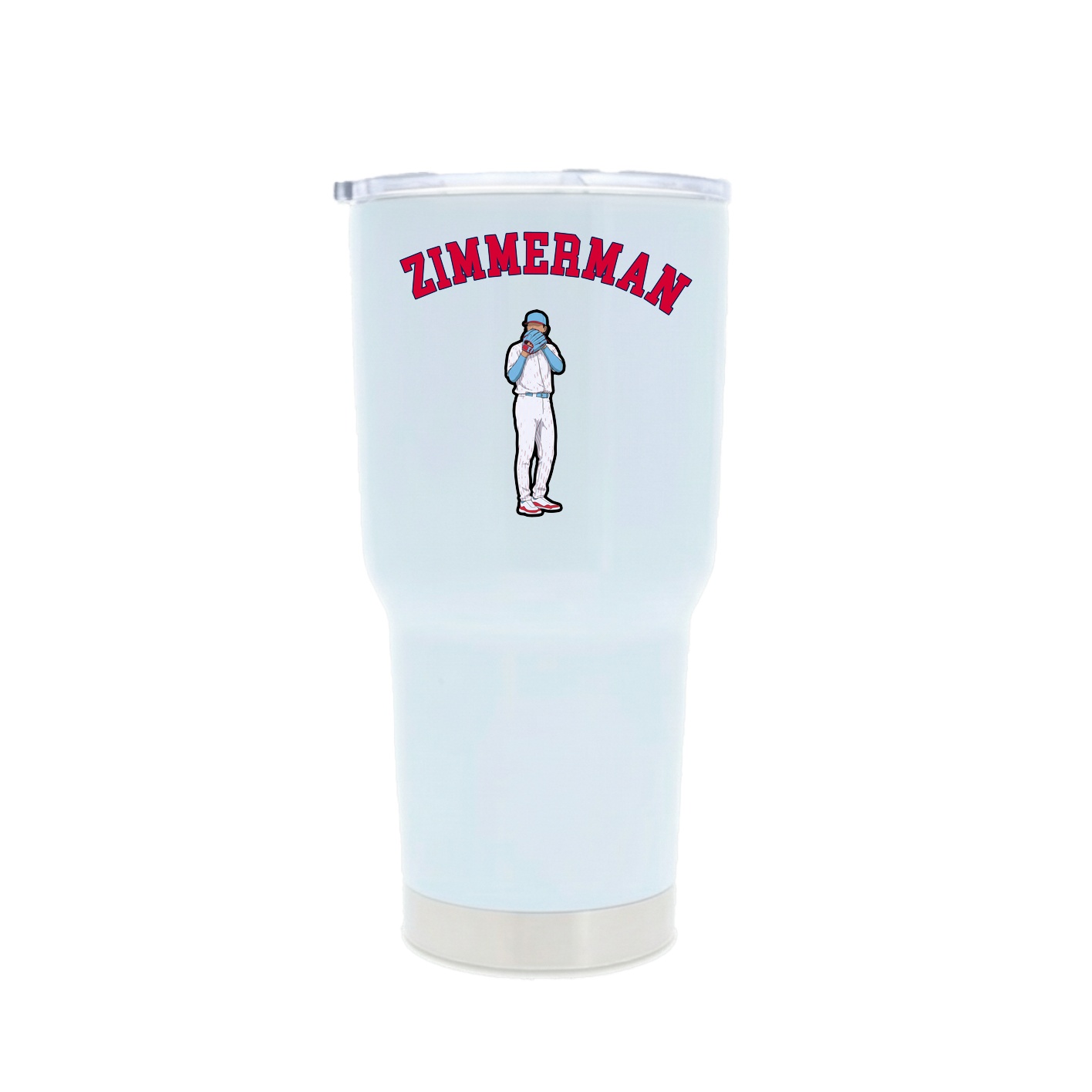 30oz Stainless Steel Tumbler — Shirsey Arch in White